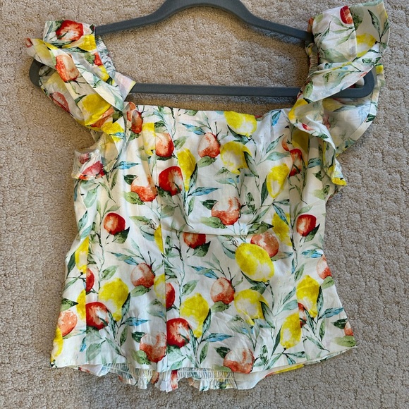 o.p.t. blouse with lemon print - Picture 2 of 4